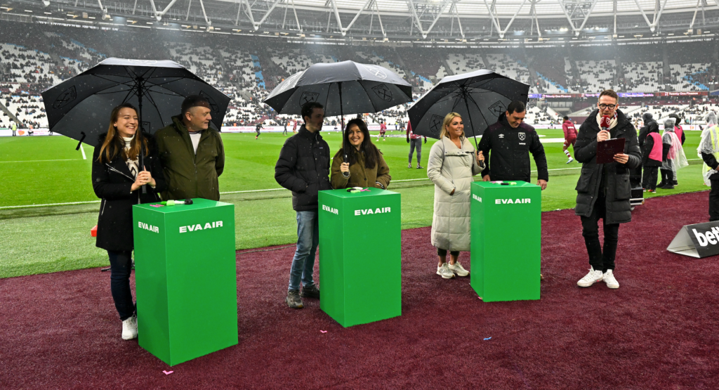 EVA AIR HOSTS ACTIVATION DAY AT LONDON STADIUM FOR WEST HAM UNITED VS BURNLEY MATCH